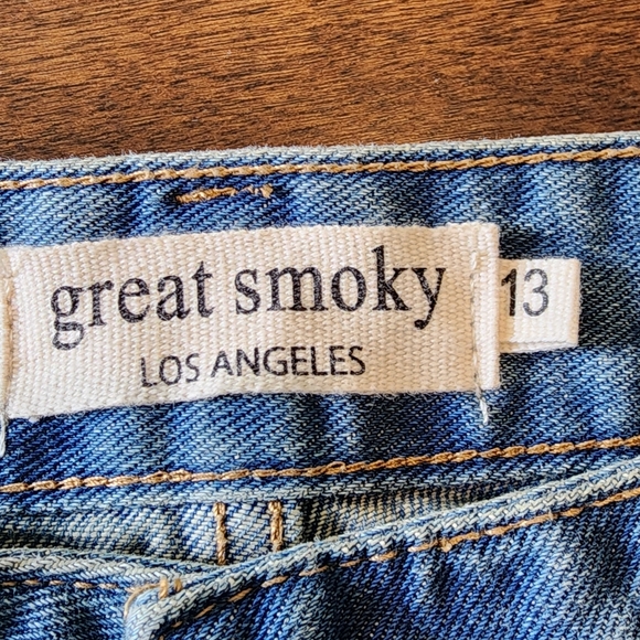 Great Smoky Los Angeles Button fly wideleg jeans size 13 Blue Denim - Picture 7 of 8